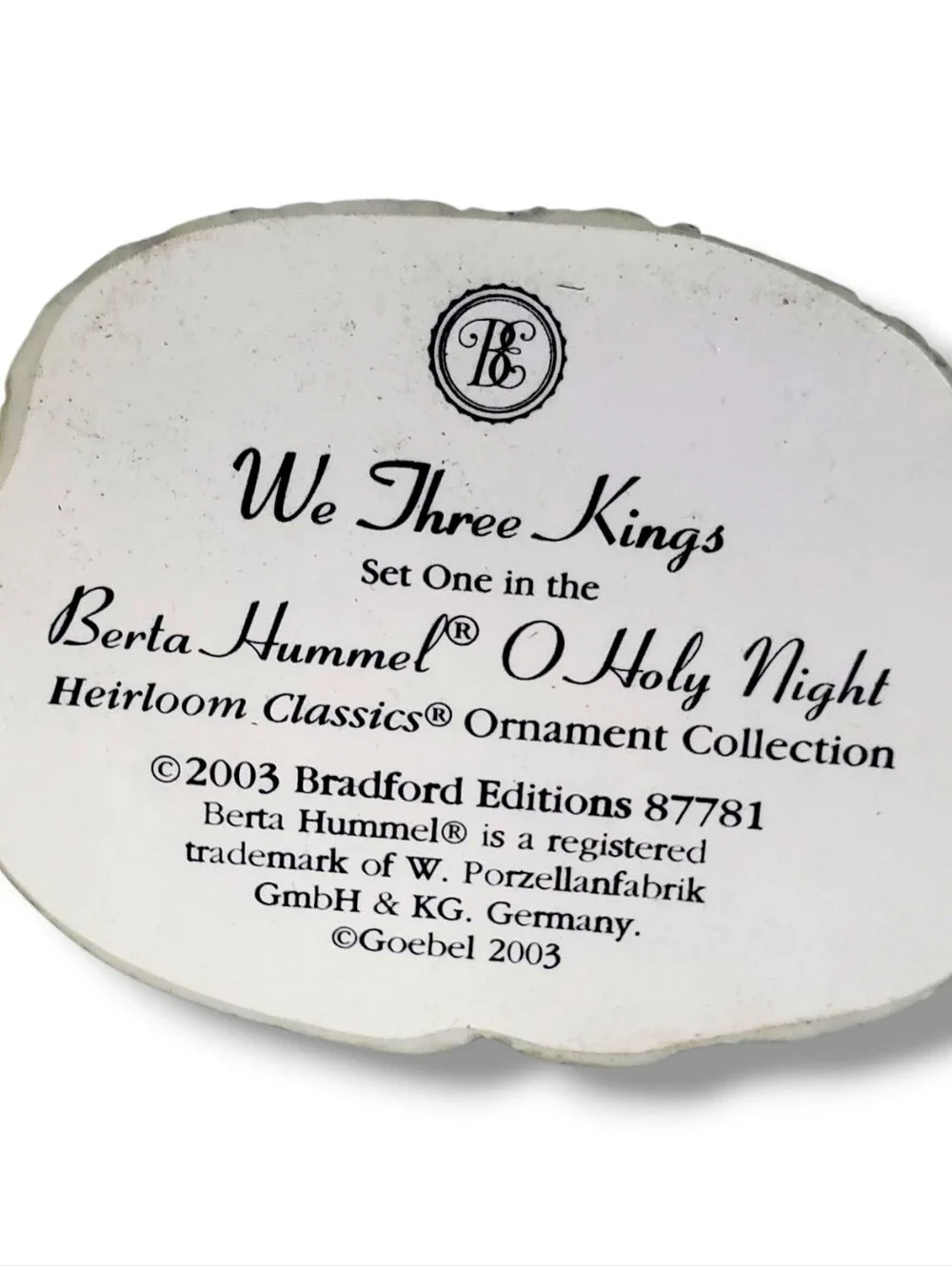 Berta Hummel Bradford Exchange O Holy Night First Issue Christmas Ornament